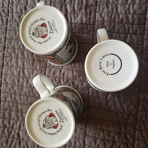 3 Vintage Collector  Mugs Christmas Cheer Dunoon Stoneware-1 Fine Bone-PM1 - Picture 2 of 10